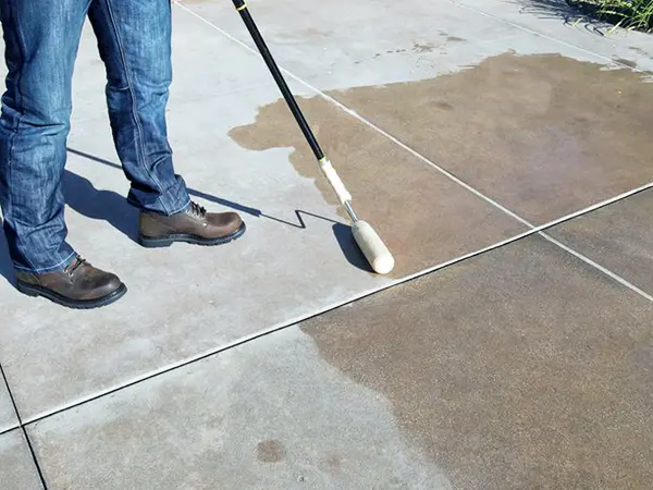Concrete staining process